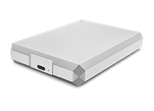 LaCie Mobile Drive 5TB - Moon Silver | USB-C | USB-A