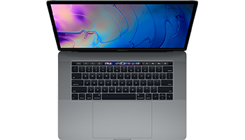 MacBook Pro 15-inch with Touch Bar/ 2.2GHz 6-core Intel Core i7/ 16GB/ 256GB - Space Grey MacBook Pro 15-inch with Touch Bar/ 2.2GHz 6-core Intel Core i7/ 16GB/ 256GB - Space Grey