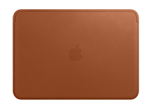 Leather Sleeve for 12-inch MacBook - Saddle Brown