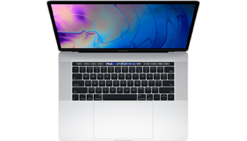 MacBook Pro 15-inch with Touch Bar/ 2.6GHz 6-core Intel Core i7/ 16GB/ 256GB - Silver MacBook Pro 15-inch with Touch Bar/ 2.6GHz 6-core Intel Core i7/ 16GB/ 256GB - Silver