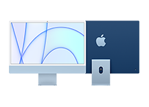 24-inch iMac with Retina 4.5K display/ Apple M1 chip with 8‑core CPU and 8‑core GPU/ 8GB/ 256GB - Blue