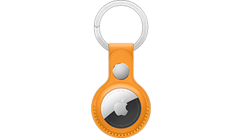 AirTag Leather Key Ring - California Poppy AirTag Leather Key Ring - California Poppy
