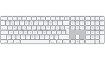 Magic Keyboard with Touch ID and Numeric Keypad for Mac models with Apple silicon - White Keys - Slovak