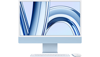 24-inch iMac with Retina 4.5K display/ Apple M3 chip with 8‑core CPU and 8‑core GPU/ 8GB/ 256GB SSD - Blue