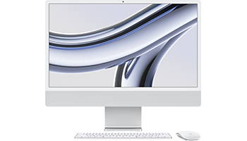24-inch iMac with Retina 4.5K display/ Apple M3 chip with 8‑core CPU and 10‑core GPU/ 8GB / 512GB SSD - Silver