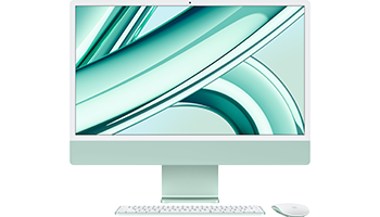 24-inch iMac with Retina 4.5K display/ Apple M3 chip with 8‑core CPU and 8‑core GPU/ 8GB/ 256GB SSD - Green