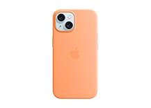 iPhone 15 Silicone Case with MagSafe - Orange Sorbet