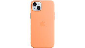 iPhone 15 Plus Silicone Case with MagSafe - Orange Sorbet