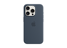 iPhone 15 Pro Silicone Case with MagSafe - Storm Blue