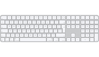 Magic Keyboard with Touch ID and Numeric Keypad for Mac models with Apple silicon (USB–C) - Slovak - White Keys