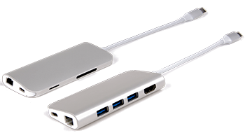 LMP USB-C mini Dock 8-port - Silver