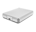 LaCie Mobile Drive 4TB - Moon Silver | USB-C | USB-A