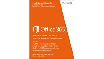 Office 365 Home Premium Mac / Win na 1 rok pre 5 PC